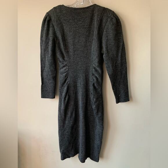 Vintage 1980s Ruched All That Jazz Fitted Dress Size 3/4 Made in USA - Picture 5 of 9